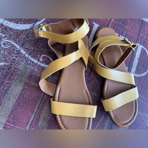 Yellow Strappy Sandals